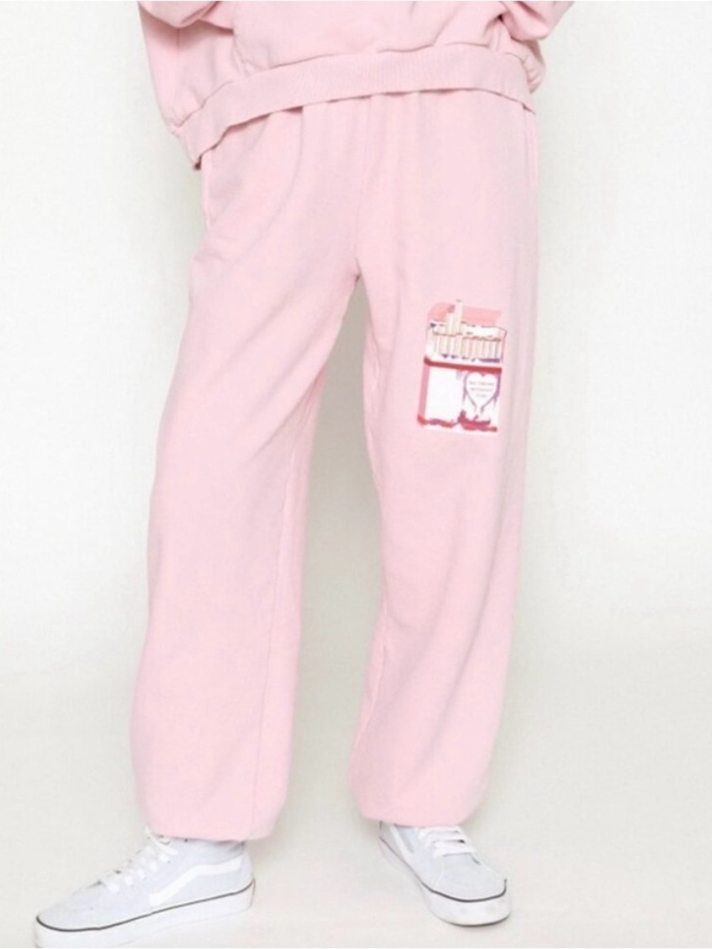 Boys Lie Pink Track Pants with Printed Patch